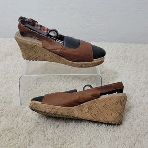 Crocs Womens A-Leigh Slingback Cork Wedge Sandals,  Size W9